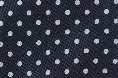 Navy-White Printed Spots Bow Tie