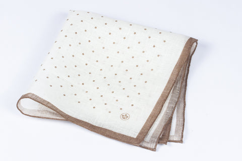 Brown Spots Linen Silk