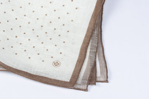 Brown Spots Linen Silk