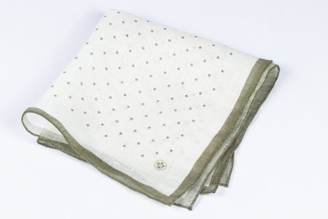 Olive Spots Linen Silk