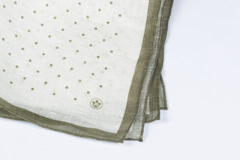 Olive Spots Linen Silk