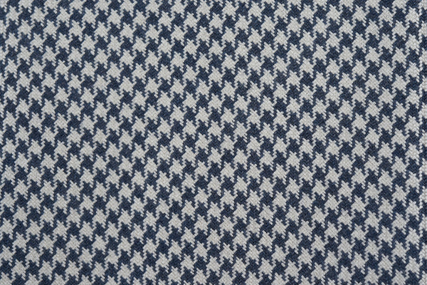 Blue Houndstooth in Silk/Wool