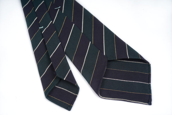 Banshu Navy-Green Stripes in Cotton (last 2 pieces)