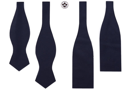 Navy Zigzags Bow Tie
