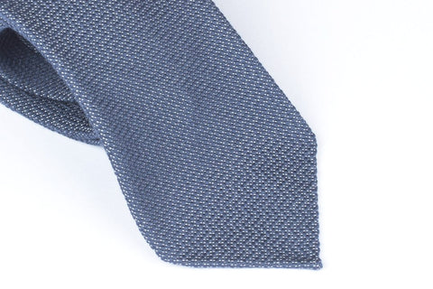 Steel Blue Sawtooth in Wool Silk