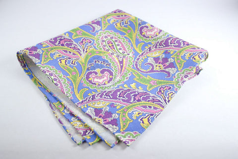 Light Blue Shantung Paisley