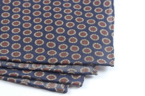 Navy Slanted Medallions