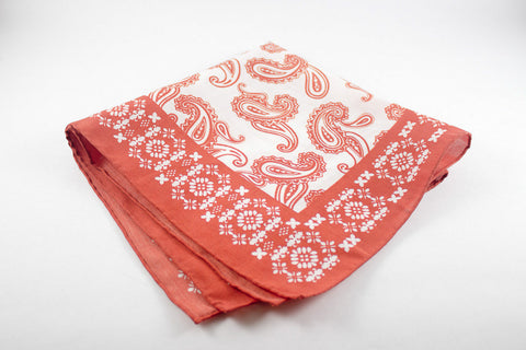 Orange Paisley in Cotton Silk