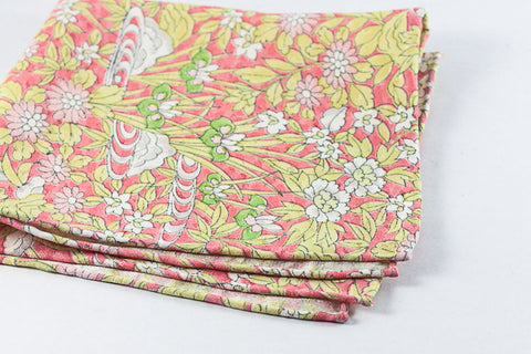 Scarf: Maize & Pink Gardens (last piece)