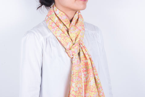 Scarf: Maize & Pink Gardens (last piece)