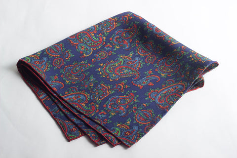 Red-Navy Medium Paisley