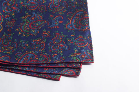 Red-Navy Medium Paisley