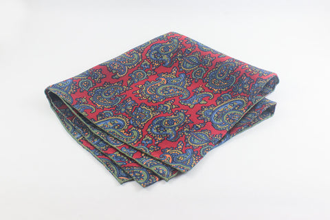Olive-Red Medium Paisley