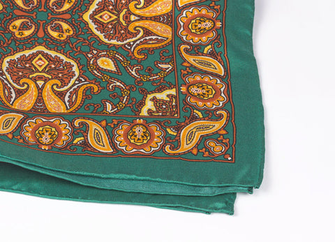 Green Large Floral Motif