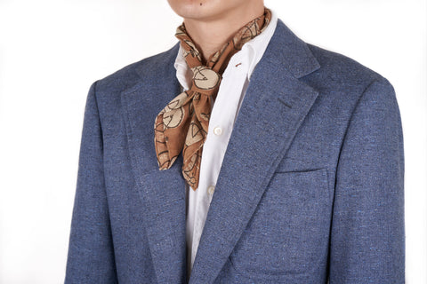 Latte Bicycles Block Print Neckerchief