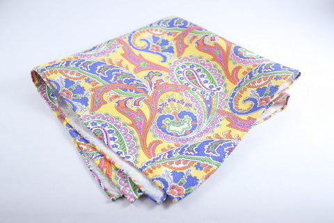 Yellow Shantung Paisley