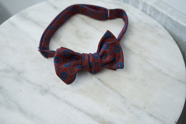 Red-Blue Flowers Bow Tie (OOS)