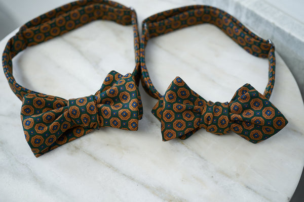Green-Mustard Medallions Bow Tie (only 1 piece in each style)