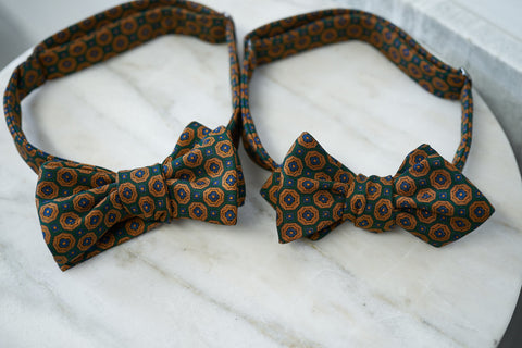 Green-Mustard Medallions Bow Tie (only 1 piece in each style)