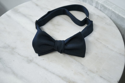 Escorial Dark Navy Mohair Bow Tie (last piece)