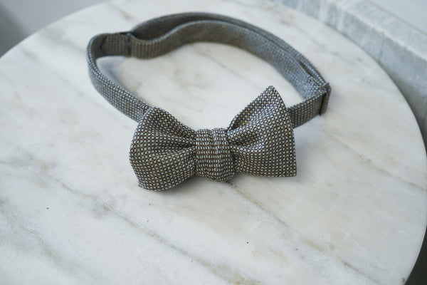 Seoul Underground: Pale Brown-Blue Birdseye Bow Tie (last piece)