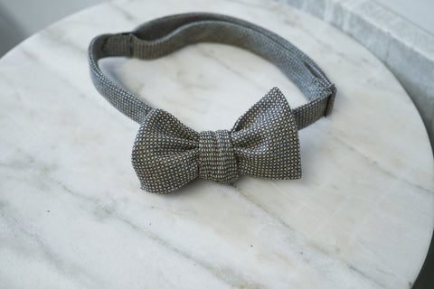 Seoul Underground: Pale Brown-Blue Birdseye Bow Tie (last piece)