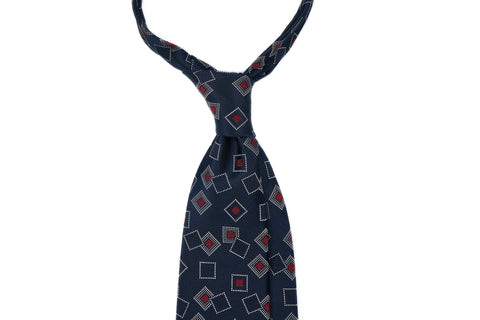 Navy White Red Squares