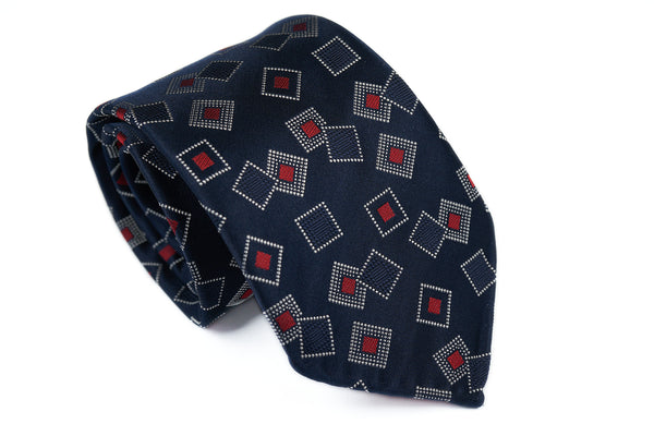 Navy White Red Squares