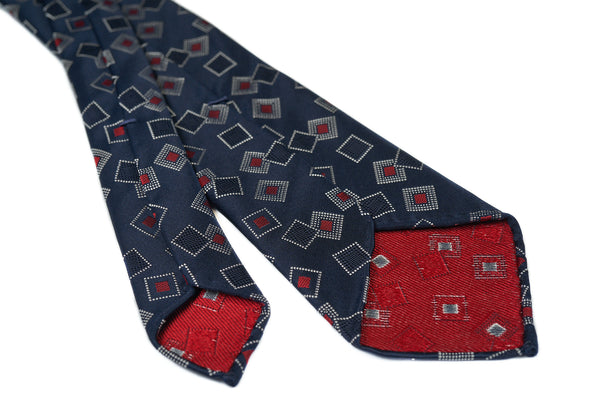 Navy White Red Squares