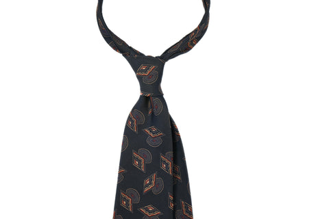 Blue-Rust Vintage Motifs