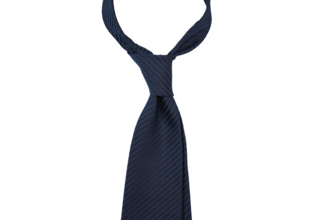 Navy Seersucker in Silk
