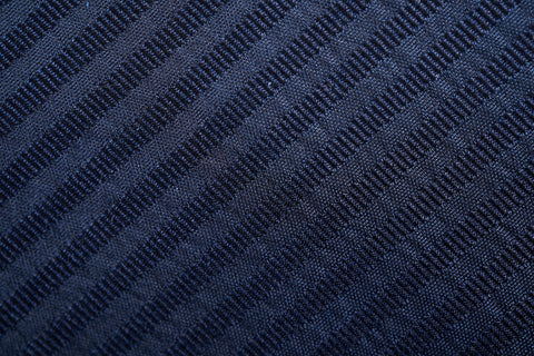 Navy Seersucker in Silk