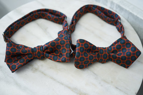 Orange-Green Flowers Bow Tie (only 1 piece in each style)