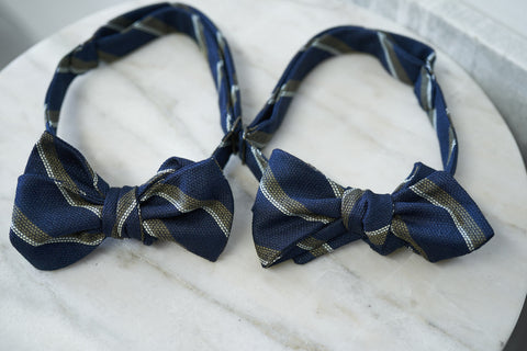 Blue-Sage Stripes Bow Tie (only 1 piece in each style)