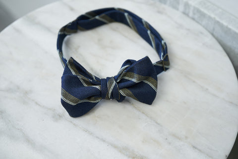 Blue-Sage Stripes Bow Tie (only 1 piece in each style)