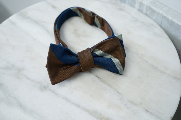 Brown-Blue Block Repp Bow Tie (last piece)