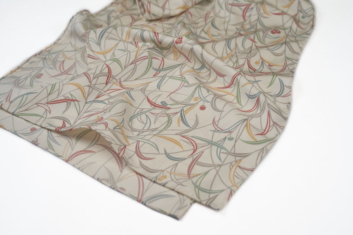 Scarf: Ivory Muted Leaves