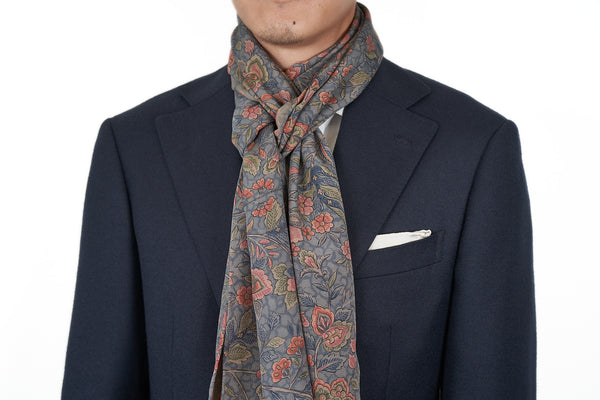 Scarf: Muted Blue Gardens