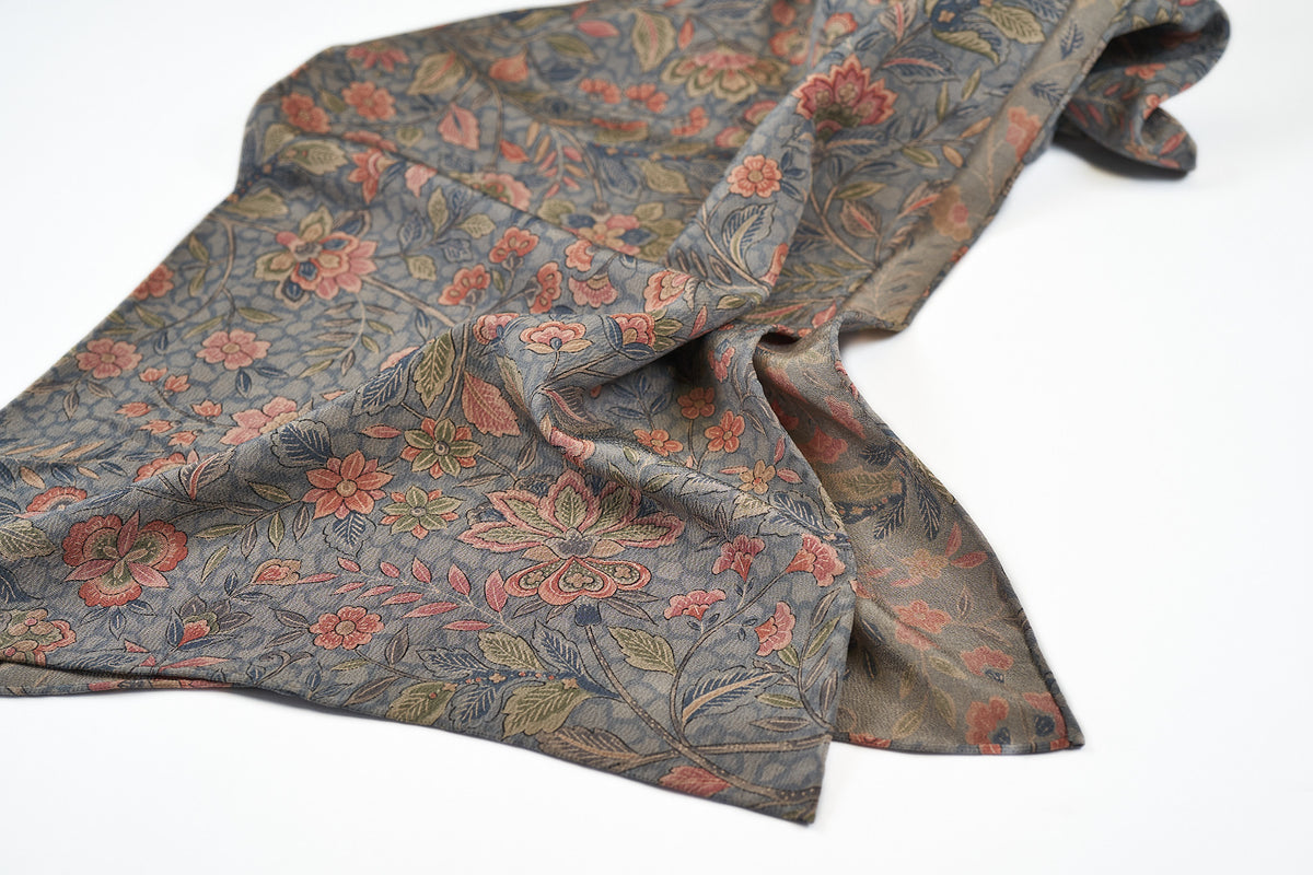 Scarf: Muted Blue Gardens