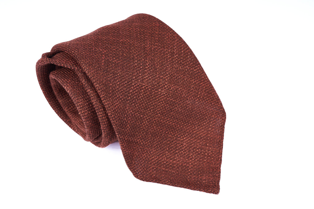Rust Melange Basketweave Lined Six-Fold Necktie – Vanda Fine Clothing