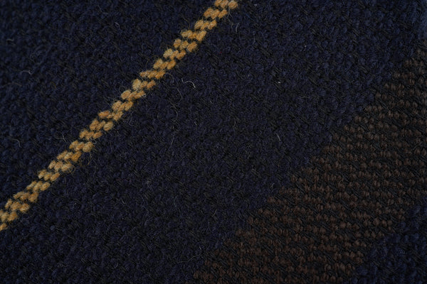 Navy-Brown Stripes in Wool