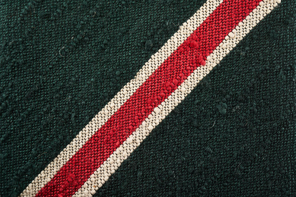 Green Red Striped Shantung