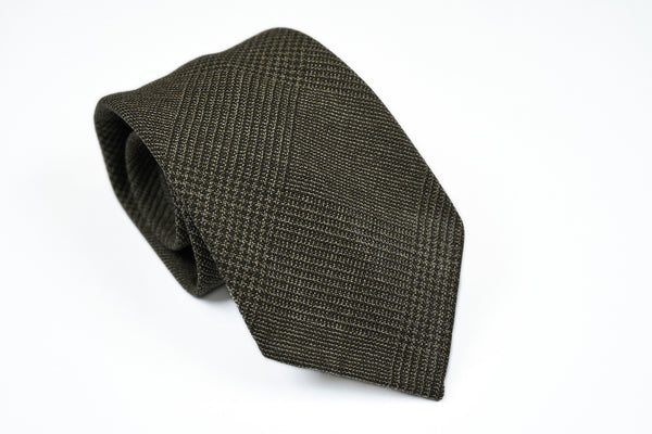 Olive Melange Glencheck
