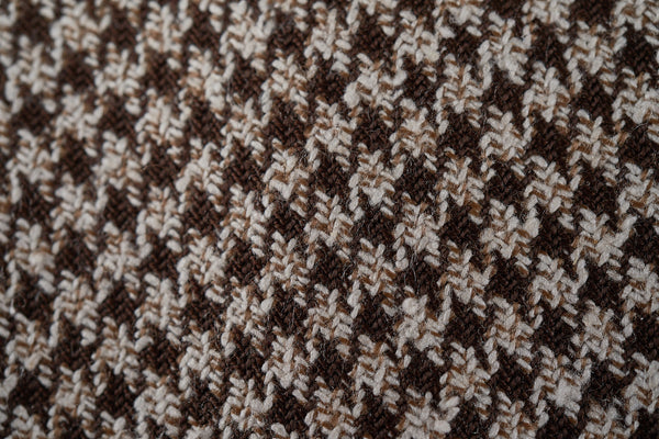Brown-Cream Melange Houndstooth