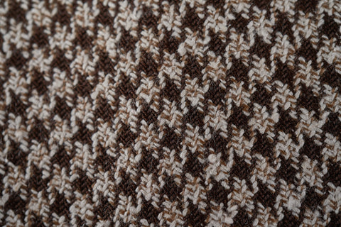 Brown-Cream Melange Houndstooth