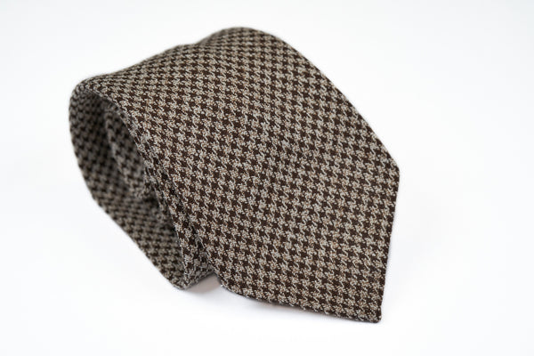 Brown-Cream Melange Houndstooth