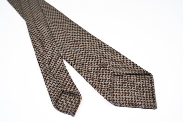 Brown-Cream Melange Houndstooth