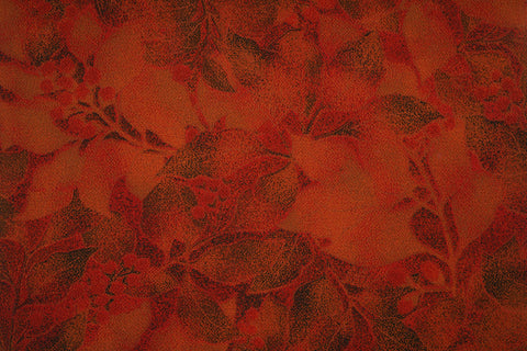 Scarf: Orange Large Flowers