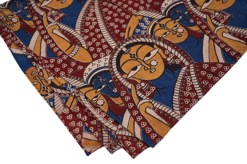 Red Sarees Block Print Neckerchief