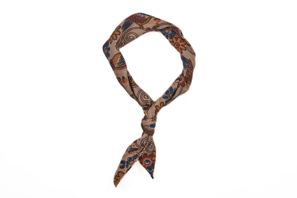 Sand Birds Block Print Neckerchief